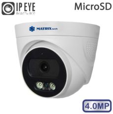 IP камера видеонаблюдения MATRIXtech MT-DP4.0IP20G-M SD DC белый 2.8 мм фиксированный