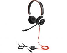 Проводная гарнитура Jabra Evolve 40 UC Stereo черный/красный